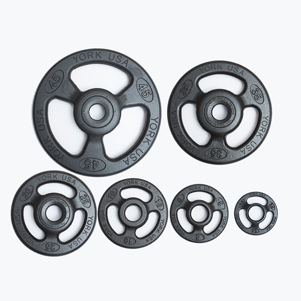 York Barbell 2 Iso-Grip Steel Olympic Plate 3D View