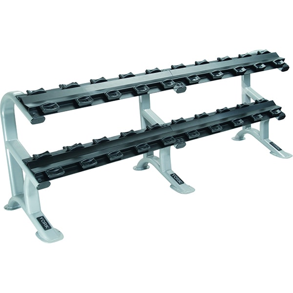 York Barbell 2 Tier ETS Saddle Rack for Pro Style Dumbbells 3D View
