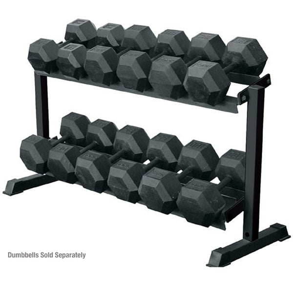 York Barbell 2 Tier Pro-Hex Dumbbell Rack 3D View