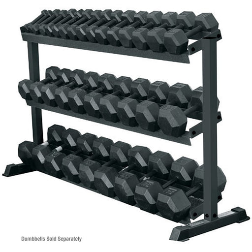 York Barbell 3 Tier Pro-Hex Dumbbell Rack 3D View
