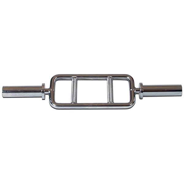 York Barbell 3' International Chrome Triceps Bar Top View