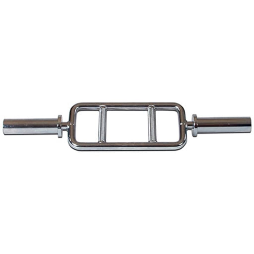 York Barbell 3' International Chrome Triceps Bar Top View