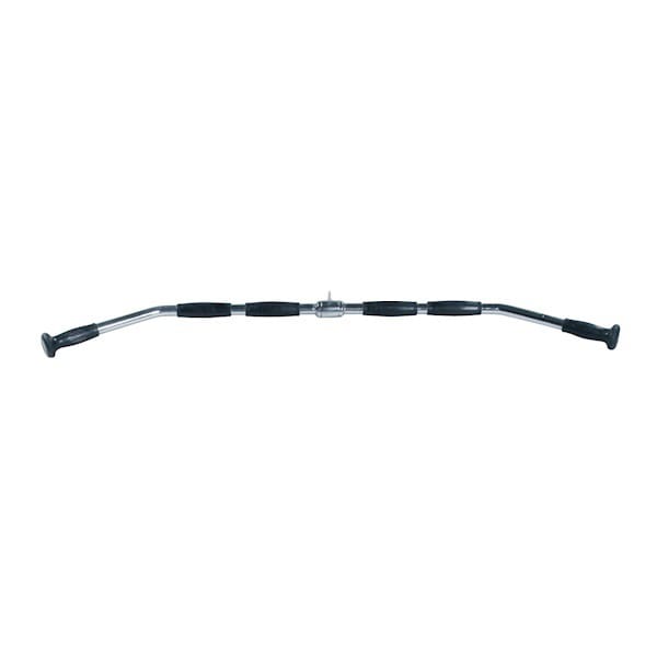 York Barbell 48 Chrome Lat Bar Front View