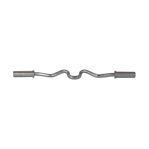 York Barbell 4' International Chrome Super Curl Bar Front View