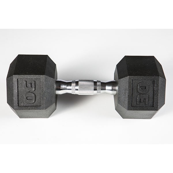 York Barbell 5-50lb Premium PVC Hex Dumbbell Set 30 lbs