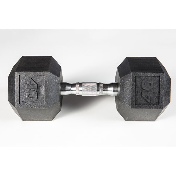 York Barbell 5-50lb Premium PVC Hex Dumbbell Set 40 lbs