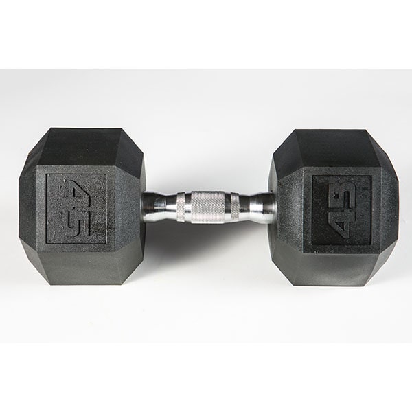 York Barbell 5-50lb Premium PVC Hex Dumbbell Set 45 lbs