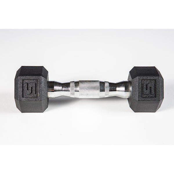 York Barbell 5-50lb Premium PVC Hex Dumbbell Set 5 lbs