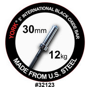 York Barbell 5' International Black Oxide Bar American Made