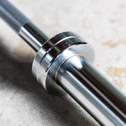 York Barbell 5' International Chrome Olympic Weight Bar – 30mm Top View