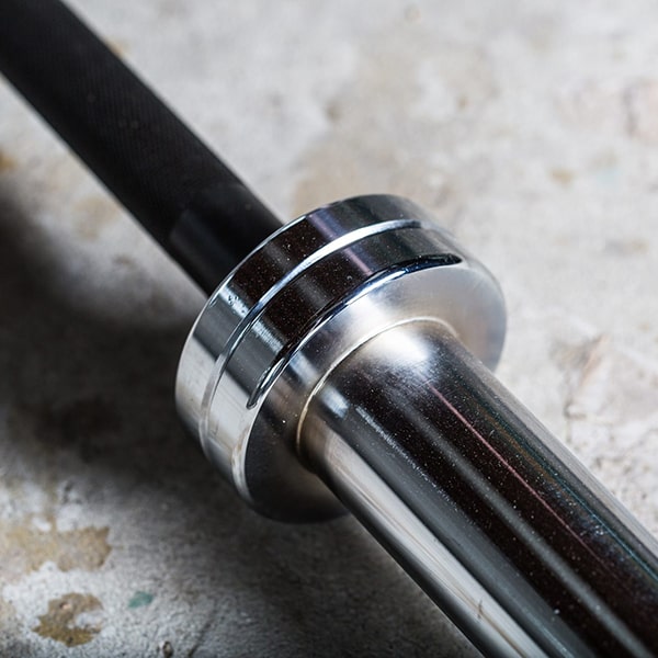 York Barbell 6' International Black Oxide Bar Top View