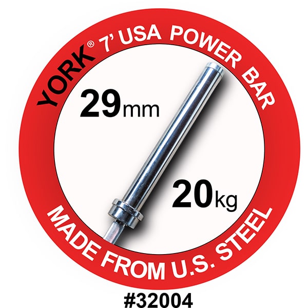 York Barbell 7' USA Power Weight Bar American Made
