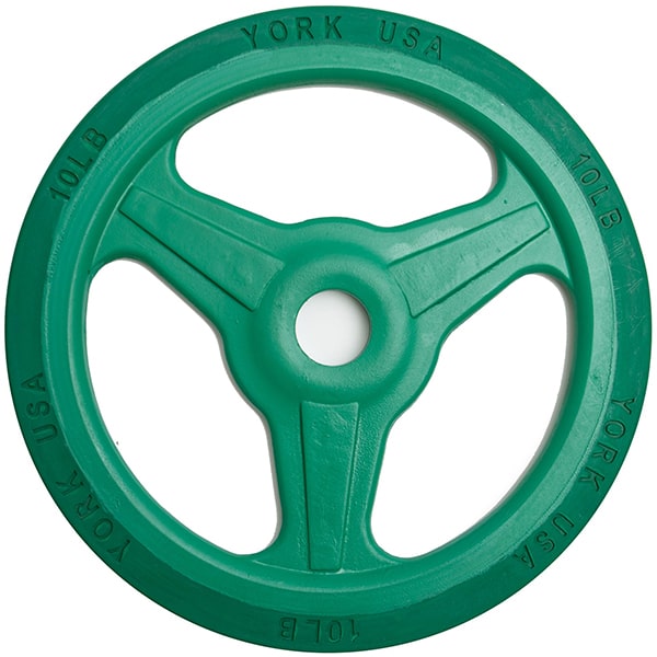 York Barbell Bumper Grip Plate (Color) 10 lbs