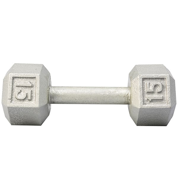 York Barbell Cast Iron Hex Dumbbell 15 lbs