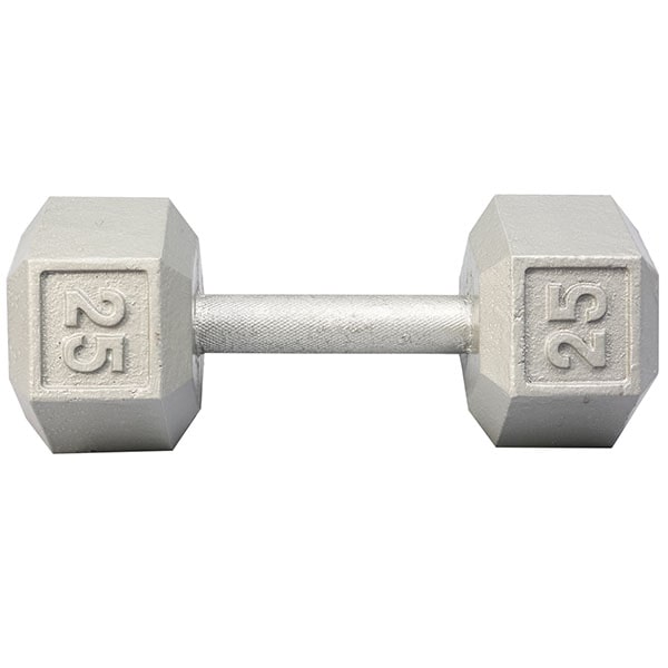 York Barbell Cast Iron Hex Dumbbell 25 lbs