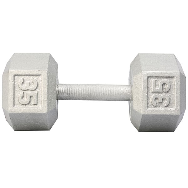 York Barbell Cast Iron Hex Dumbbell 35 lbs