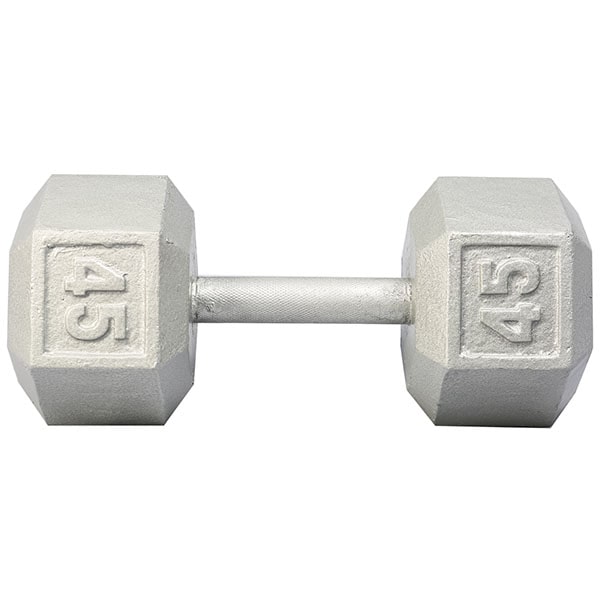 York Barbell Cast Iron Hex Dumbbell 45 lbs