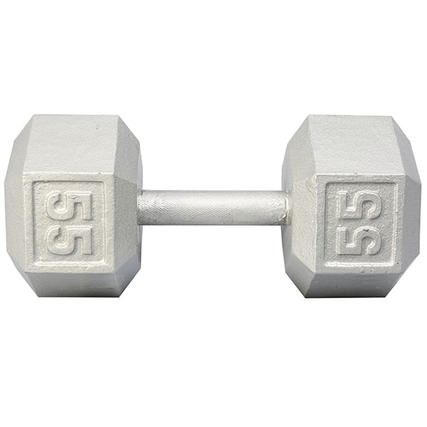 York Barbell Cast Iron Hex Dumbbell 55 lbs