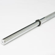 York Barbell Chrome Deluxe Weight Bar w Fixed Inner Collars Close Up