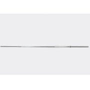 York Barbell Chrome Deluxe Weight Bar w Fixed Inner Collars Front View