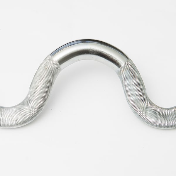 York Barbell Chrome Spin-Lock Super Curl Bar w Spin-Lock Collars Close Up
