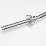 York Barbell Chrome Spin-Lock Super Curl Bar w Spin-Lock Collars Edge