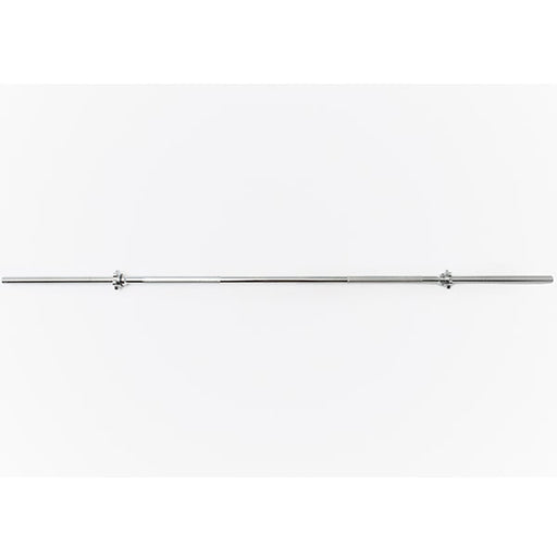 York Barbell Chrome Spin-Lock Weight Bar w Spin-Lock Collars Front View