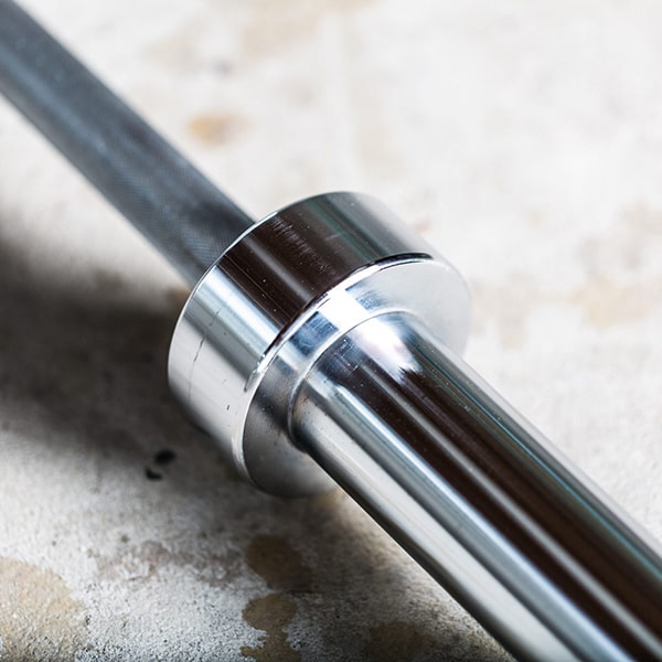 York Barbell Elite Olympic Stainless Steel Training Bar Top View