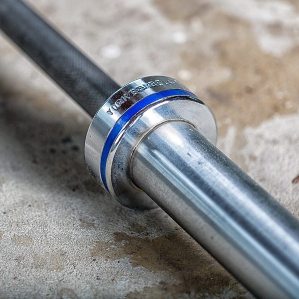 York Barbell Elite Olympic Stainless Steel Weight Bar Top View