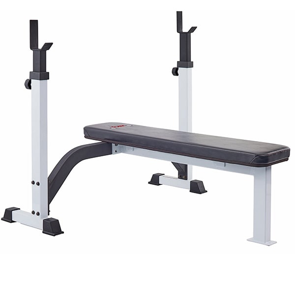 York Barbell FTS Olympic Fixed Flat Bench w Uprights 3D View