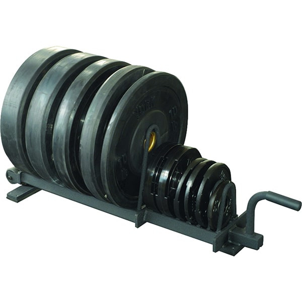 York Barbell Half Set Horizontal Weight Plate Rack 3D View