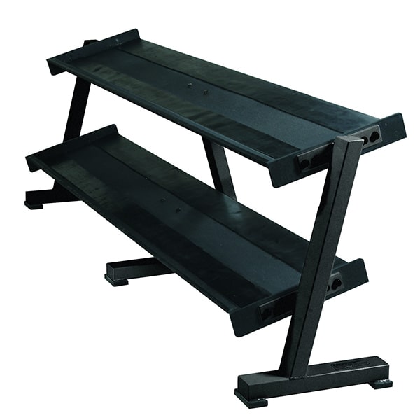 York Barbell Hex Professional Tray Dumbbell Rack 2 Tier