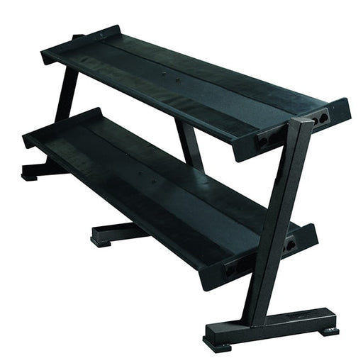 York Barbell Hex Professional Tray Dumbbell Rack 2 Tier
