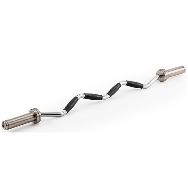 York Barbell International Curl Bar w Rubber Grips 3d View