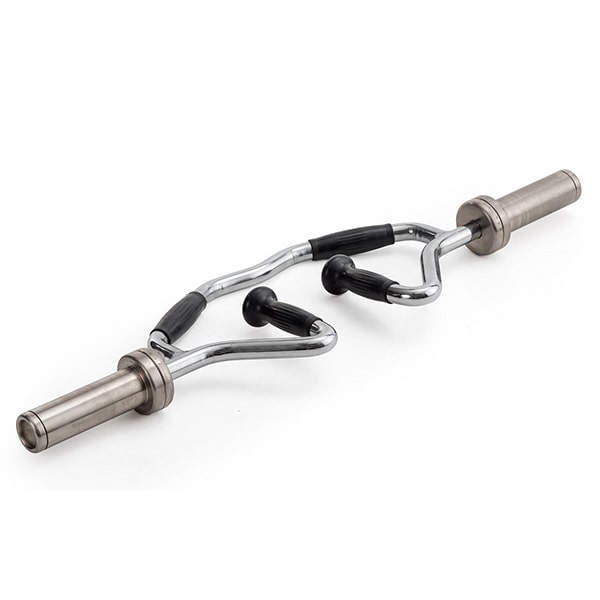 York Barbell International “Bi-Tri-Trap” Bar w Rubber Grips 3D View