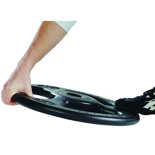 York Barbell Iso-Grip Steel Olympic Plate Set Side View