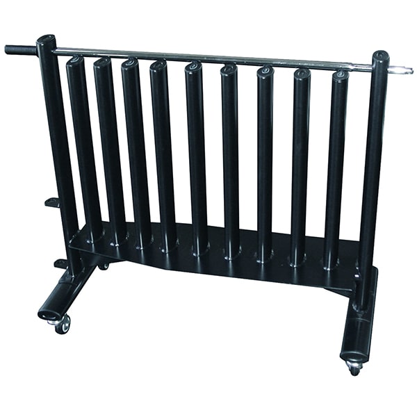 York Barbell Neo-Hex Fitbell Rack w Security Bar Front View