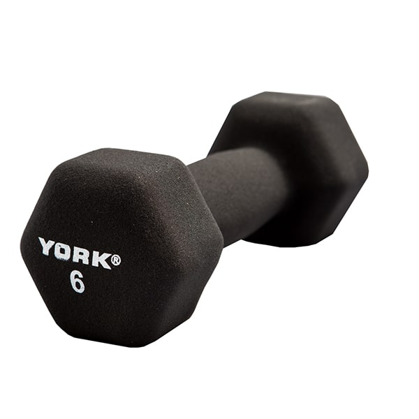 York Barbell Neoprene Hexagon Fitbell 6 lbs