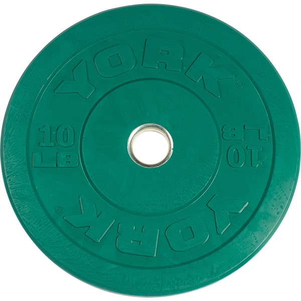 York Barbell Rubber Training Bumper Plate (Color) 10 lbs