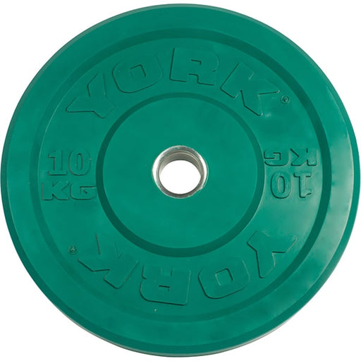 York Barbell Rubber Training Bumper Plate (Color, Metric) 10 kg