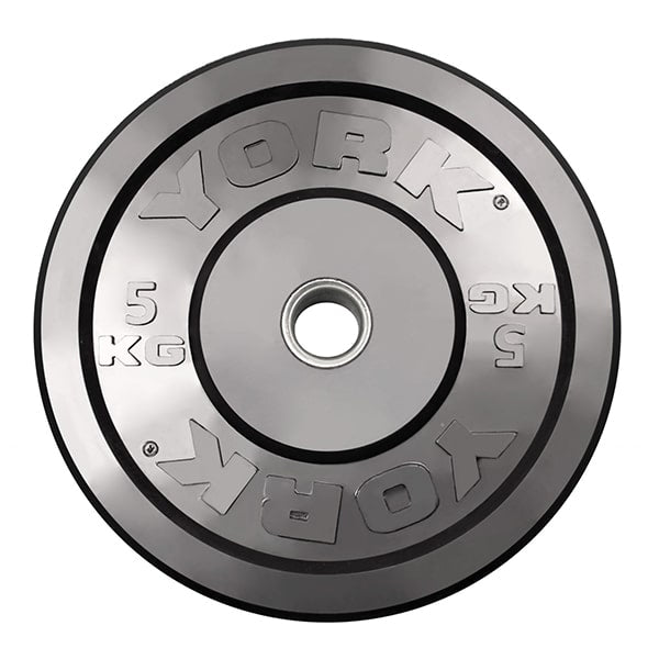 York Barbell Rubber Training Bumper Plate (Metric) 5 kg