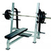York Barbell STS Olympic Flat Bench w Gun Racks With Weight Bar