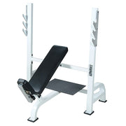 York Barbell STS Olympic Incline Bench Press w Gun Racks White