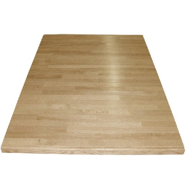 York Barbell Solid Red Oak Inset for ST Double Half Rack and Triple Combo Rack Top Front View