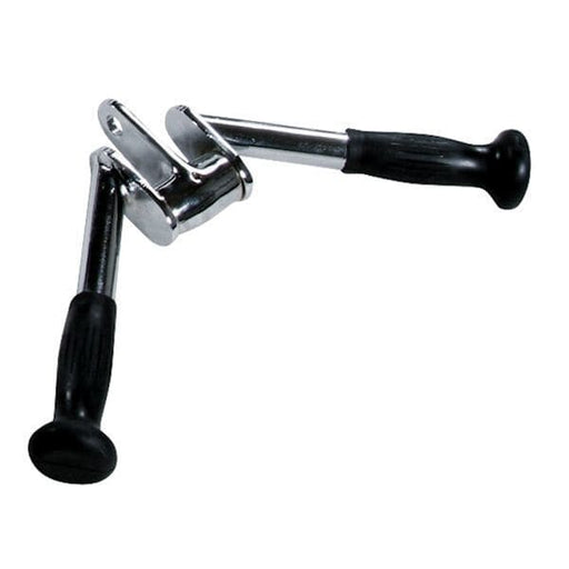 York Barbell Triceps Full-Extension Chrome Bar Front View