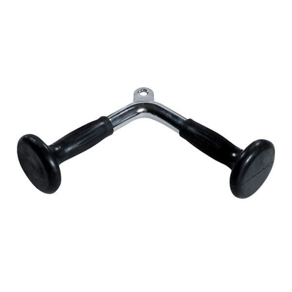 York Barbell Triceps Press-Down Chrome Bar Front View