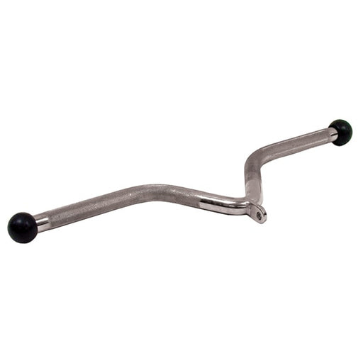 York Barbell V Shape Chrome Bar W Rubber Ends 3D View