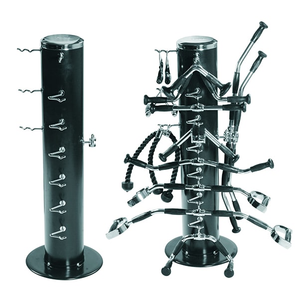 York Barbell Vertical Machine Bar Rack Front View