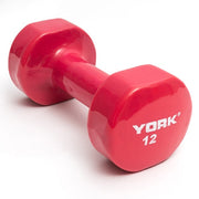 York Barbell Vinyl Fitbell (Multi-Color) 12 lbs