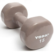 York Barbell Vinyl Fitbell (Multi-Color) 15 lbs